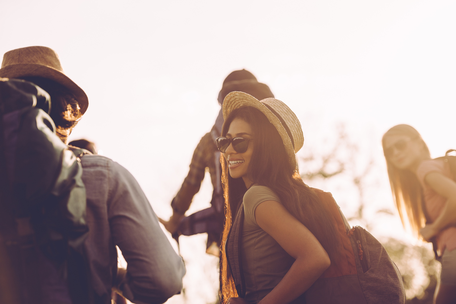 Traveling with friends.